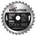 Panza circular pentru taiat lemn, pentru fierastraie circulare Evolution 180mm, Ø180 x 20 mm, 30 de dinti TCT