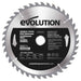 Panza circular pentru taiat lemn, pentru fierastraie circulare Evolution 230mm, Ø230 x 25.4 mm, 40 de dinti TCT
