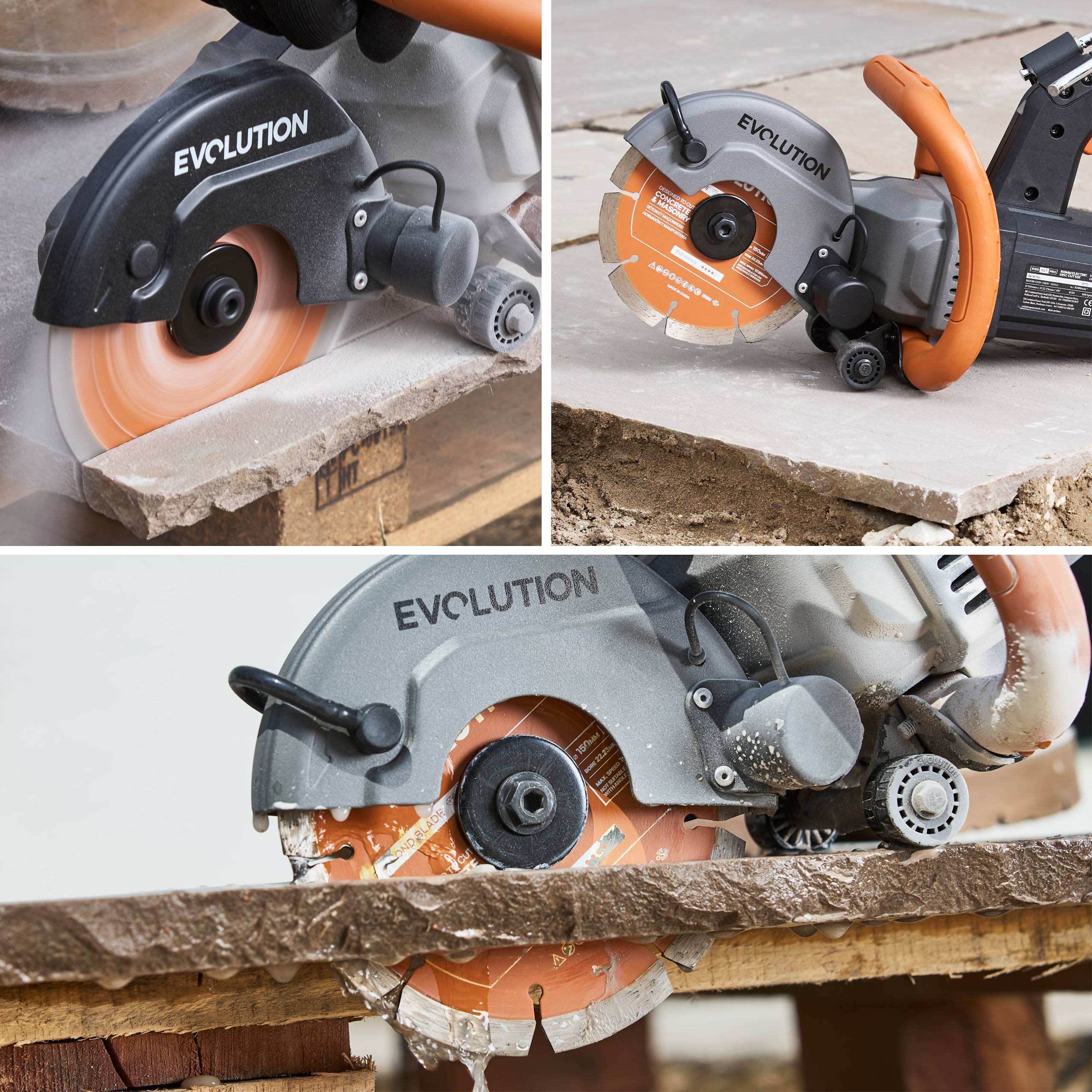 Disc diamantat Evolution Endurance de 150 mm pentru masina compacta de taiat beton, alezaj de 22,2 mm