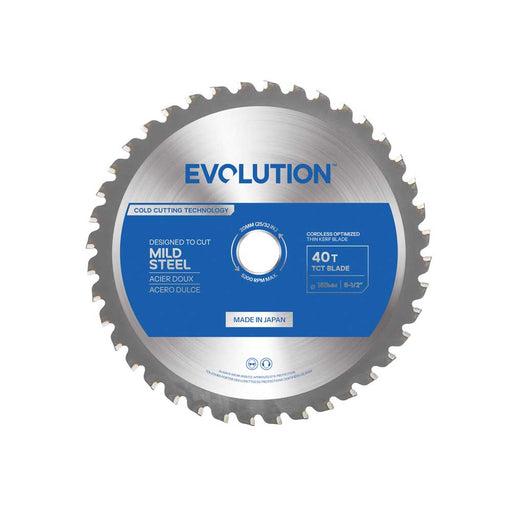 Panza circular pentru taiat otel, pentru fierastraie circulare Evolution 165mm, Ø165 x 20 mm, 40 de dinti TCT