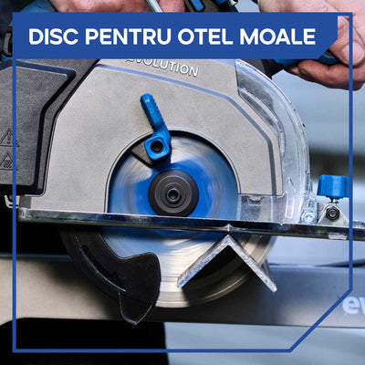 Panza circular pentru taiat otel, pentru fierastraie circulare Evolution 165mm, Ø165 x 20 mm, 40 de dinti TCT