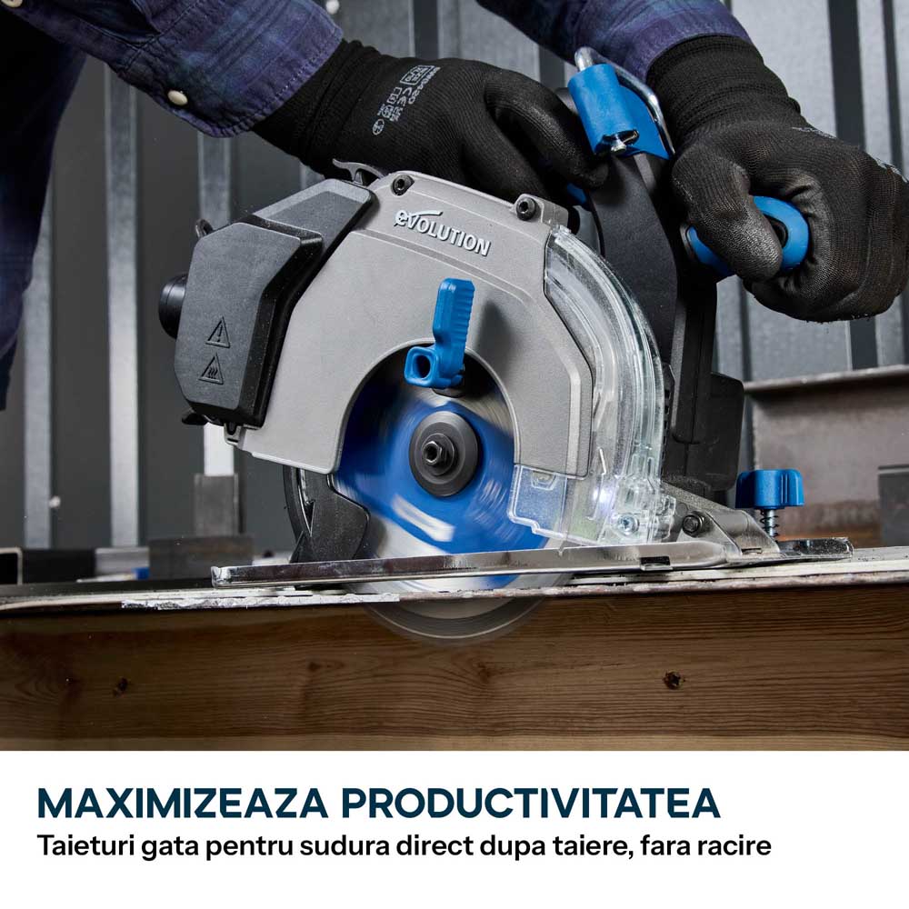 Panza circular pentru taiat otel, pentru fierastraie circulare Evolution 165mm, Ø165 x 20 mm, 40 de dinti TCT