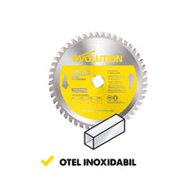 Panza circular pentru taiat otel inoxidabil, pentru fierastraie circulare Evolution 210mm, Ø210 x 25.4 mm, 54 dinti TCT
