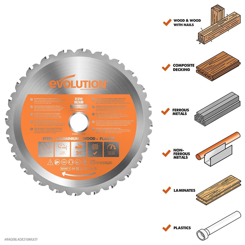 Fierastrau circular stationar multifunctional Evolution R210CMS 210mm ...