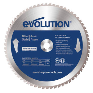 Panza circular pentru taiat otel, pentru fierastraie circulare Evolution 255mm, Ø255 x 25.4 mm, 52 de dinti vidia TCT