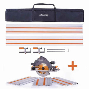 Pachet fierastrau circular de mana R185CCSX+ de 185mm cu panza TCT multimaterial + sina ghidaj ST1400 1.4 m