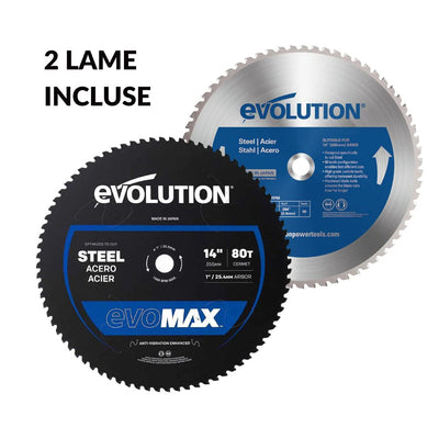 Pachet fierastrau circular stationar debitator de metal Evolution S355MCS cu disc de taiere EVOMAX cu 80 de dinti