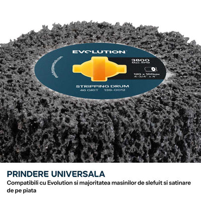Rola abraziva P46 Evolution pentru masini de satinat, 120 x 100mm