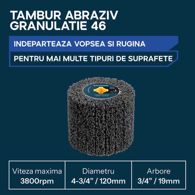 Rola abraziva P46 Evolution pentru masini de satinat, 120 x 100mm