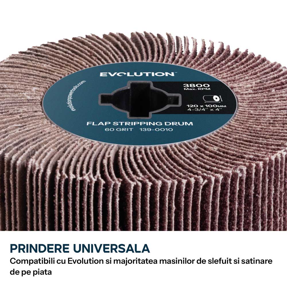 Rola abraziva lamelara P60 Evolution pentru masini de satinat, 120 x 100