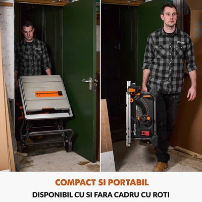 Desigilat - Fierastrau circular cu masa Evolution R255TBL+ cu disc de taiere multi-materiale de 255mm, 1800W