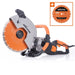 Masina de taiat beton, zidarie si piatra Evolution R300DCT+ 2400W cu disc diamantat Premium de 300mm si pulverizator apa