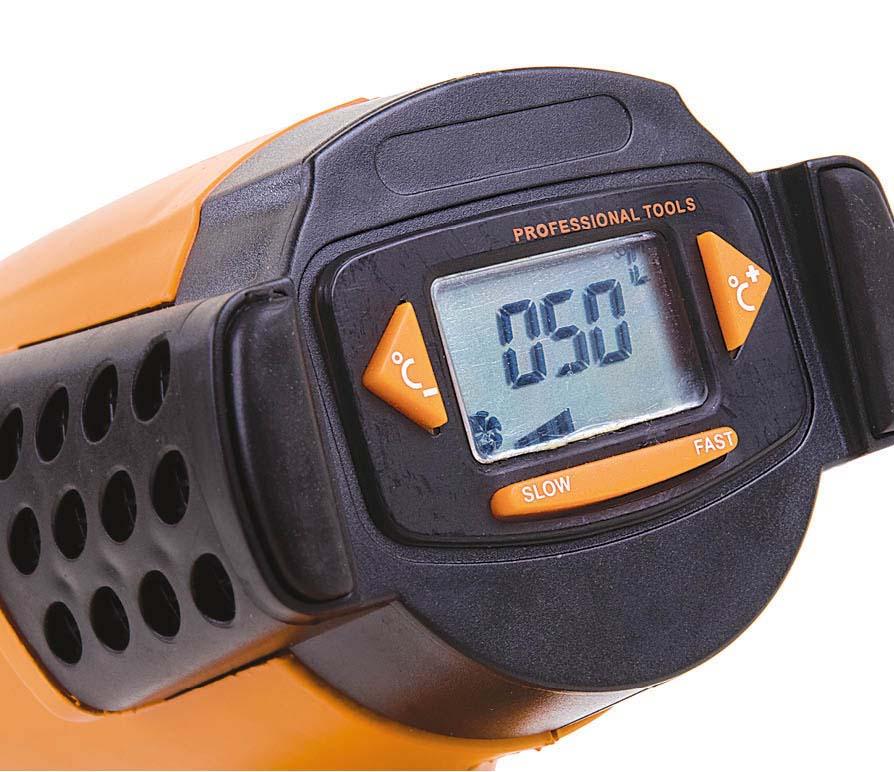 Pistol profesional cu aer cald 2000W Evolution HDG200 50-630°C cu LCD