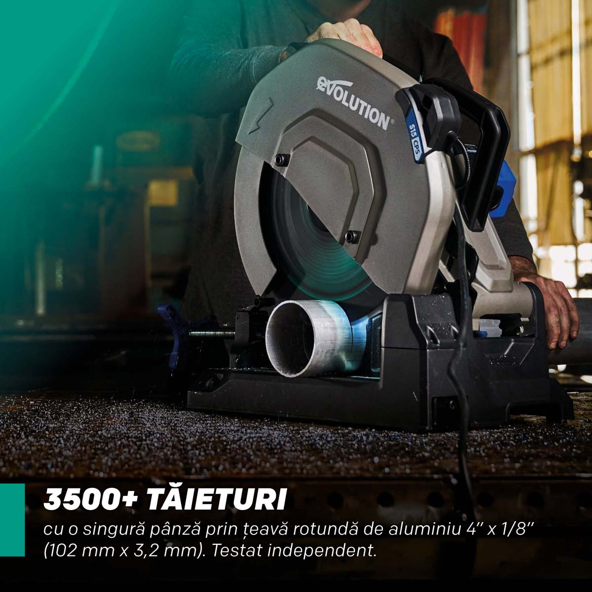 Disc pentru fierastrau circular, taiere aluminiu Evolution EVOMAX 355mm Ø355 x 25.4 mm, 100 dinti, carbura tungsten