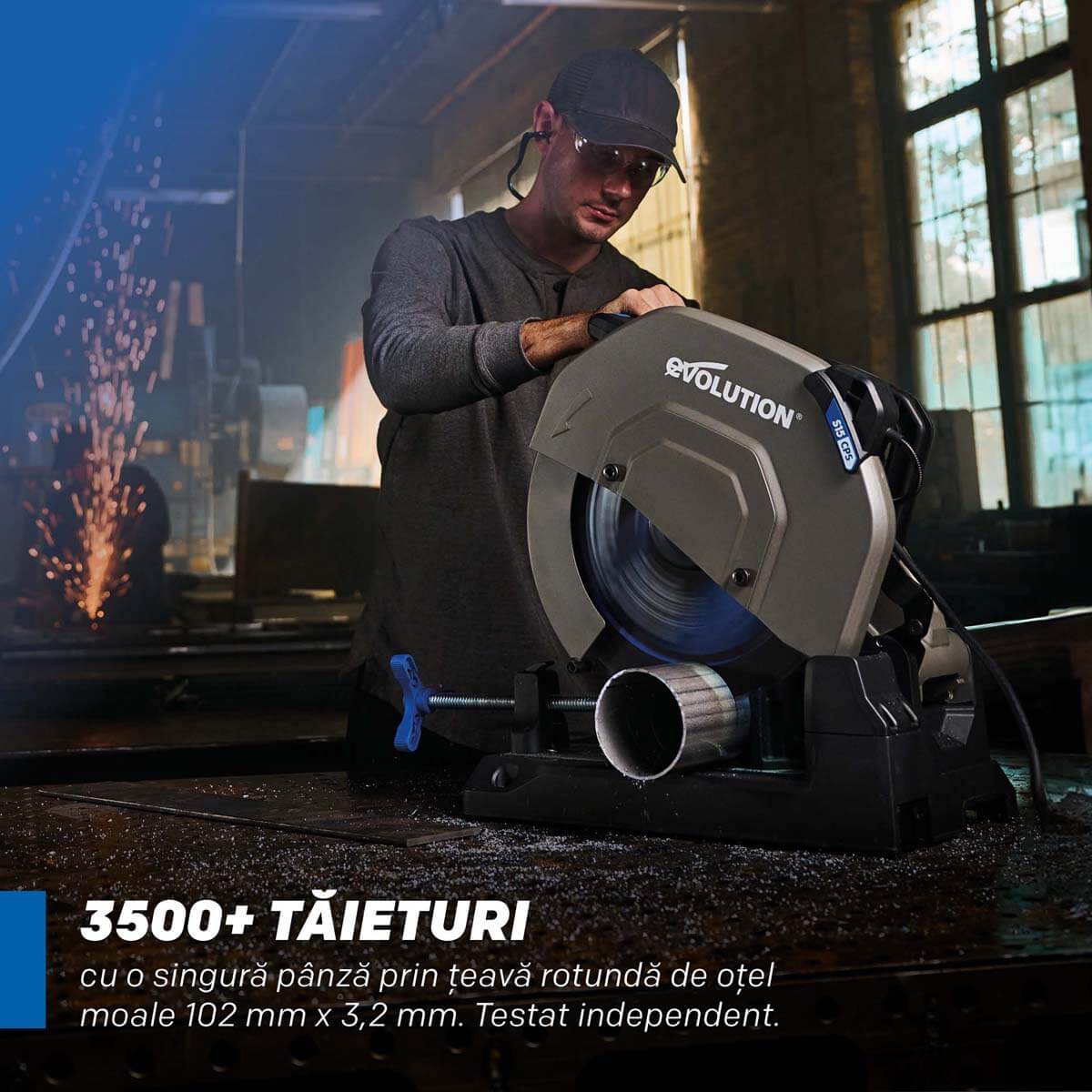 Disc pentru fierastrau circular, taiere otel Evolution EVOMAX 355mm Ø355 x 25.4 mm, 80 dinti, carbura Cermet