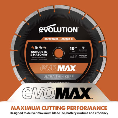 Disc Premium diamantat segmentat EVOMAX 350mm Premium, Ultra-Subtire, Ø350 x 22.2 mm