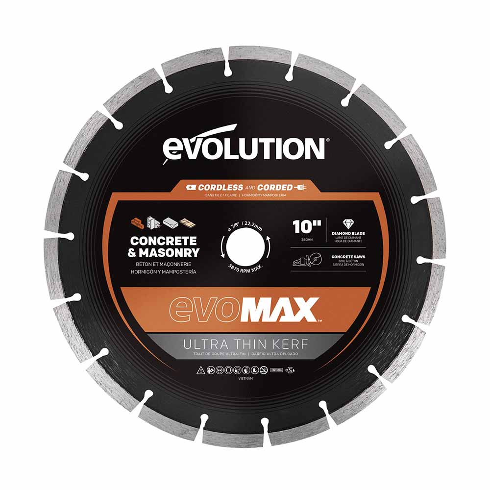 Disc Premium diamantat segmentat EVOMAX 300mm Premium, Ultra-Subtire, Ø300 x 22.2 mm