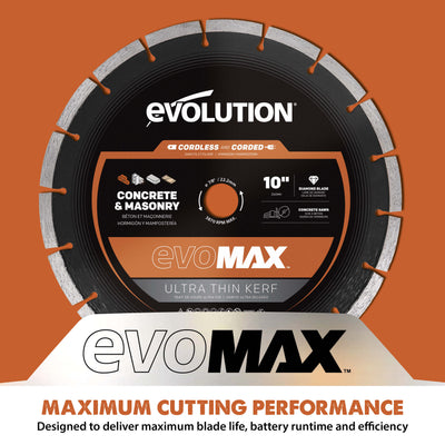 Disc Premium diamantat segmentat EVOMAX 300mm Premium, Ultra-Subtire, Ø300 x 22.2 mm
