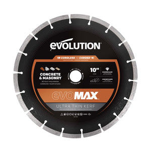 Disc Premium diamantat segmentat EVOMAX 260mm Premium, Ultra-Subtire, Ø260 x 25.4 mm