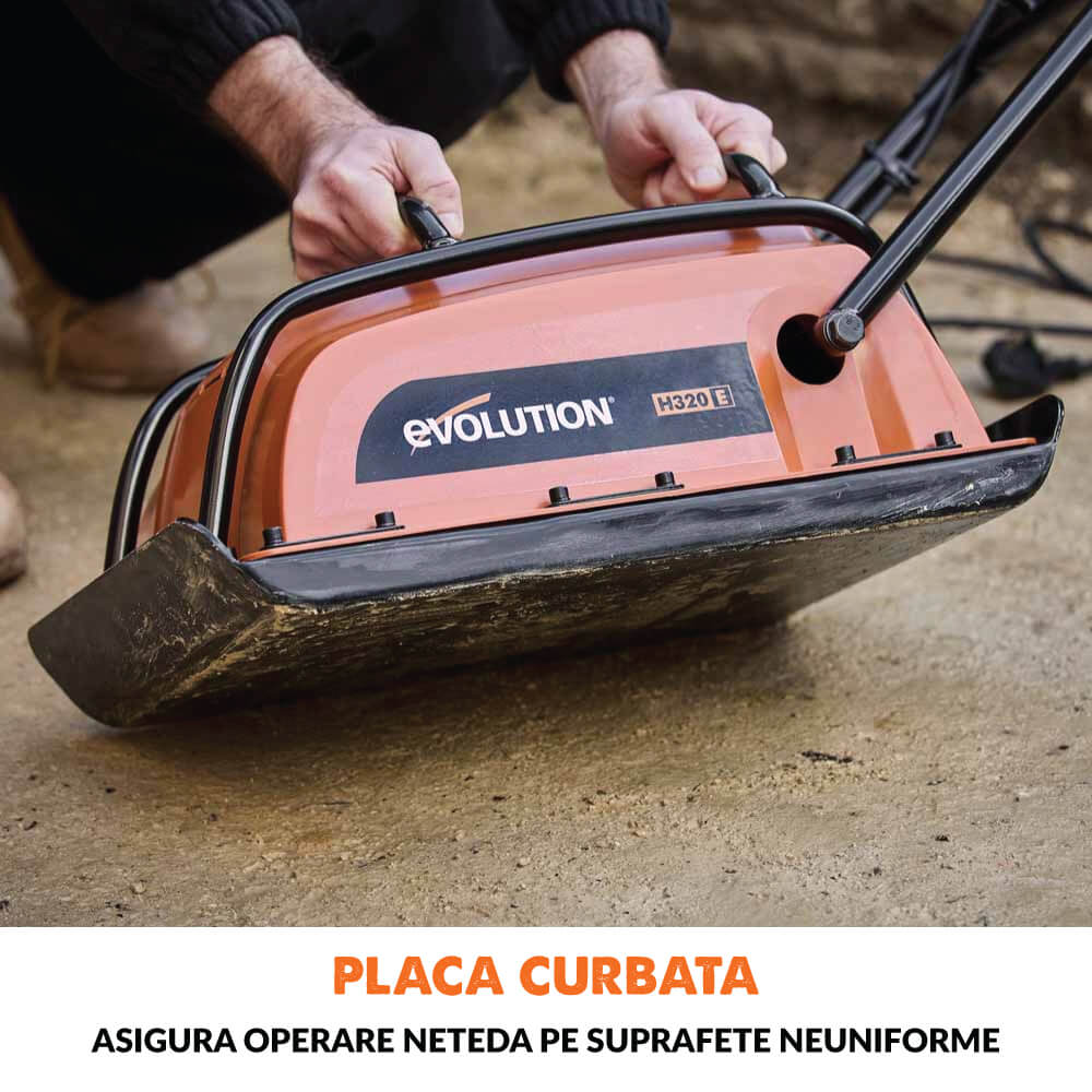 Desigilat - Placa compactoare de sol electrica, 2860rpm 130W 5kN, Evolution Hulk Electro H320-E