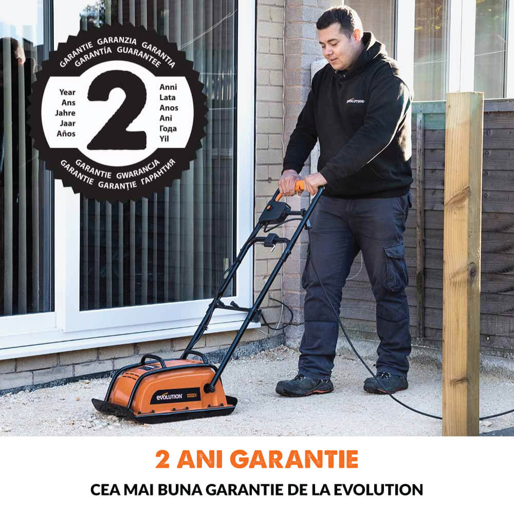 Desigilat - Placa compactoare de sol electrica, 2860rpm 130W 5kN, Evolution Hulk Electro H320-E