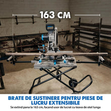 Pachet Fierastrau de debitat metal cu functie de taiere in unghi Evolution S355MCS-G2, echipat cu disc 355mm EVOMAX Cermet Long-Life 80T + Stand Hidraulic