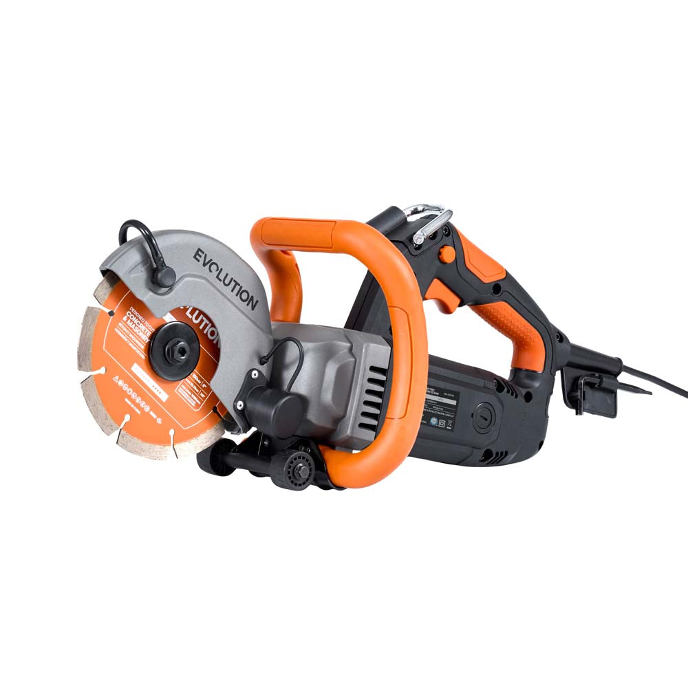 Masina compacta de taiat beton Evolution R150DCT-PRO, 150 mm, cu sistem de reducere a prafului prin alimentare cu apa, disc diamantat Endurance si adancime de taiere de 53 mm