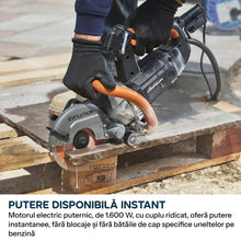 Masina compacta de taiat beton Evolution R150DCT-PRO, 150 mm, cu sistem de reducere a prafului prin alimentare cu apa, disc diamantat Endurance si adancime de taiere de 53 mm