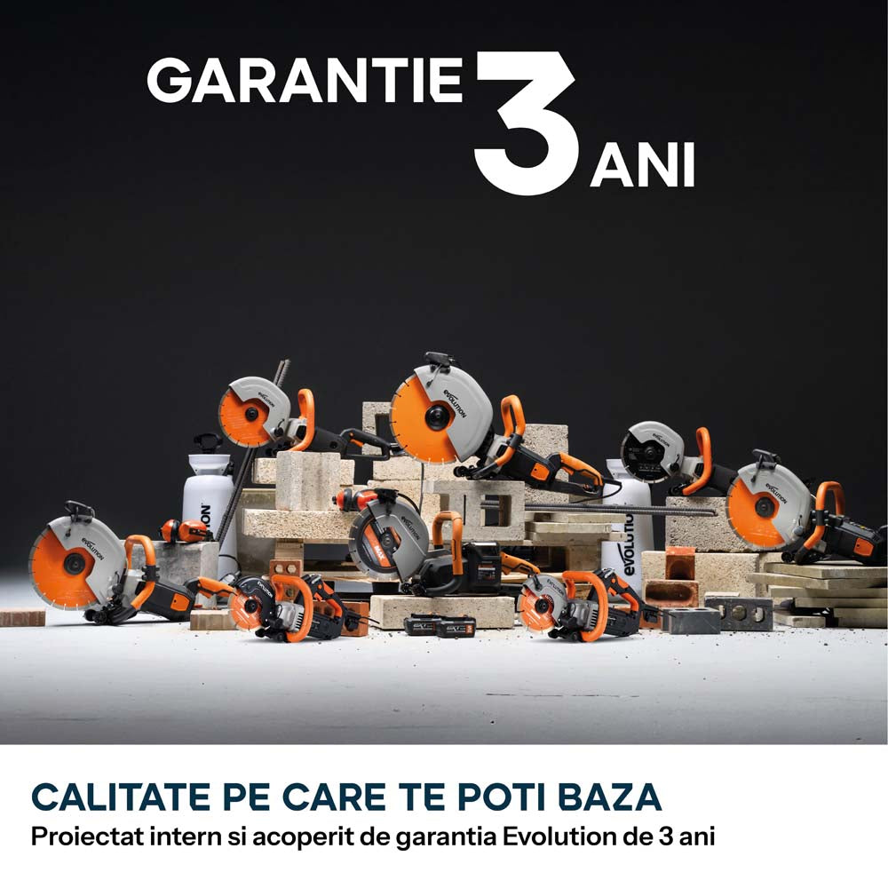 Masina compacta de taiat beton Evolution R150DCT, 150 mm, cu disc diamantat Endurance si adancime de taiere de 53 mm