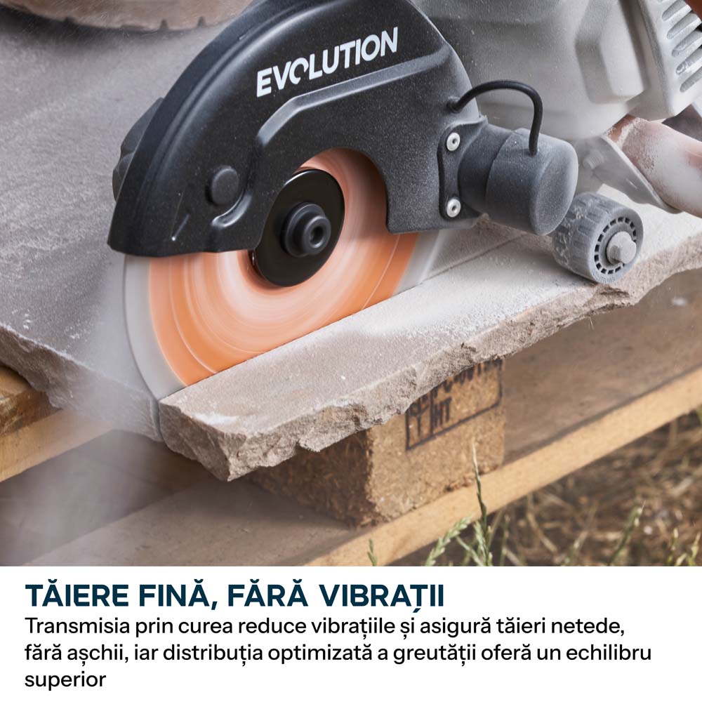 Masina compacta de taiat beton Evolution R150DCT, 150 mm, cu disc diamantat Endurance si adancime de taiere de 53 mm