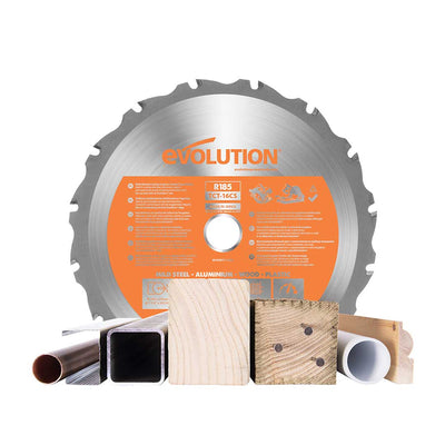 Fierastrau circular de mana cu acumulator, 850 W, 4200 RPM, Evolution R185CCS-Li 18V EXT cu disc multi-material 185 mm