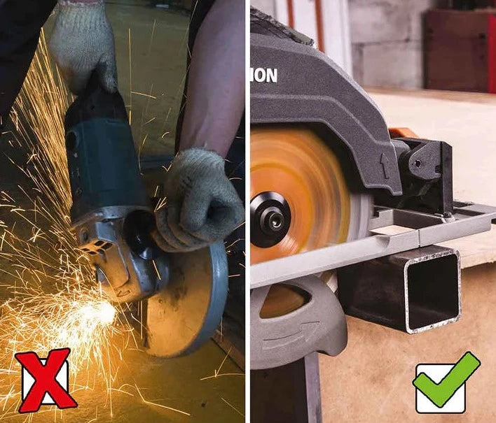 Fierastrau circular de mana, 1600 W, 3900 RPM, Evolution R185CCSX+ cu disc multi-materiale 185 mm + geanta