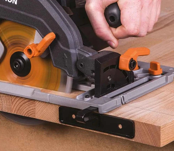 Fierastrau circular de mana, 1600 W, 3900 RPM, Evolution R185CCSX+ cu disc multi-materiale 185 mm + geanta
