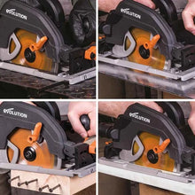 Fierastrau circular de mana, 1600 W, 3900 RPM, Evolution R185CCSX+ cu disc multi-materiale 185 mm + geanta