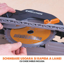 Desigilat - Fierastrau circular de mana, 1600 W, 3900 RPM, Evolution R185CCS cu disc multi-material 185 mm