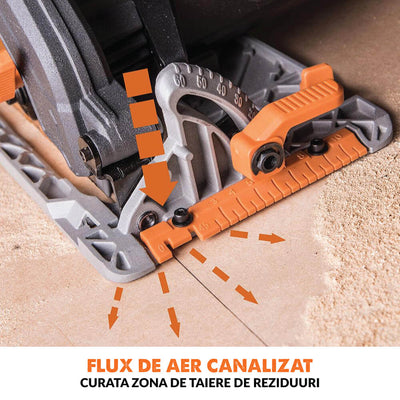 Desigilat - Fierastrau circular de mana, 1600 W, 3900 RPM, Evolution R185CCS cu disc multi-material 185 mm