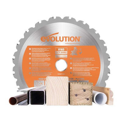 Fierastrau circular stationar multifunctional cu acumulator Evolution R185SMS-Li 18V Li-Ion EXT 185mm, 850W