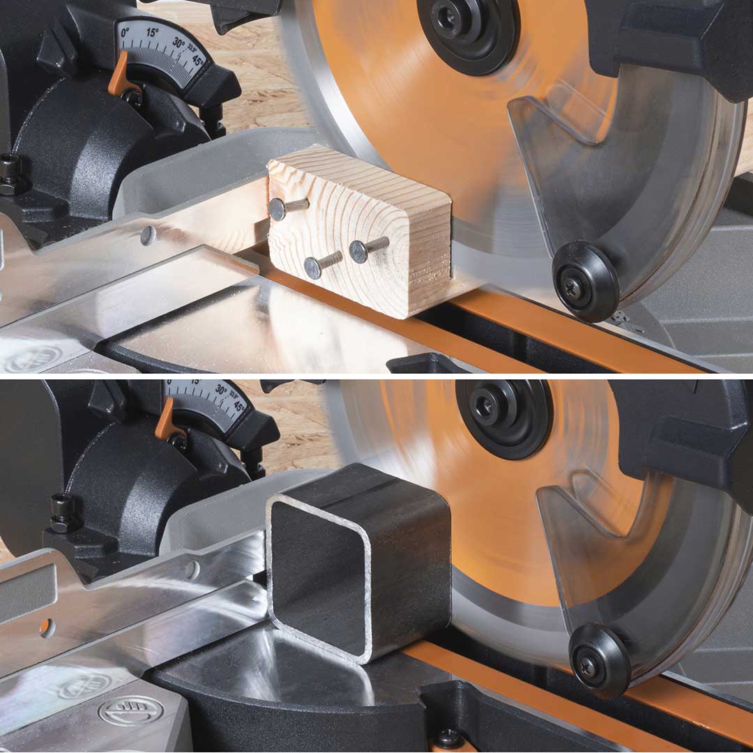 Fierastrau circular stationar multifunctional cu acumulator Evolution R185SMS-Li 18V Li-Ion EXT 185mm, 850W