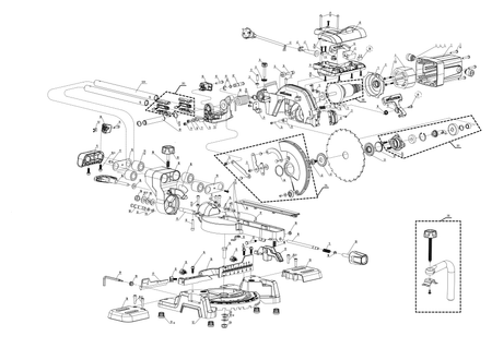 Evolution R185SMS Fierastrau glisant de taiere in unghi Piese de schimb