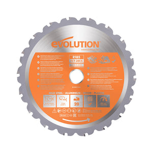 Panza circular pentru taiat multi-materiale, pentru fierastraie circulare Evolution 185mm, Ø185 x 20 mm, 20 de dinti vidia TCT