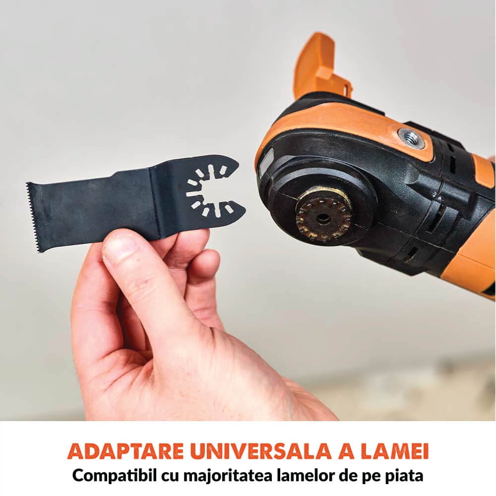 Unealta multifunctionala oscilanta Evolution R18MLT-Li 18V Li-Ion EXT cu acumulator si incarcator