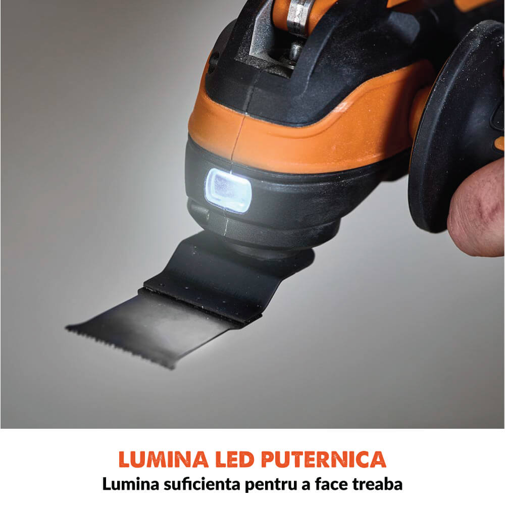 Unealta multifunctionala oscilanta Evolution R18MLT-Li 18V Li-Ion EXT cu acumulator si incarcator