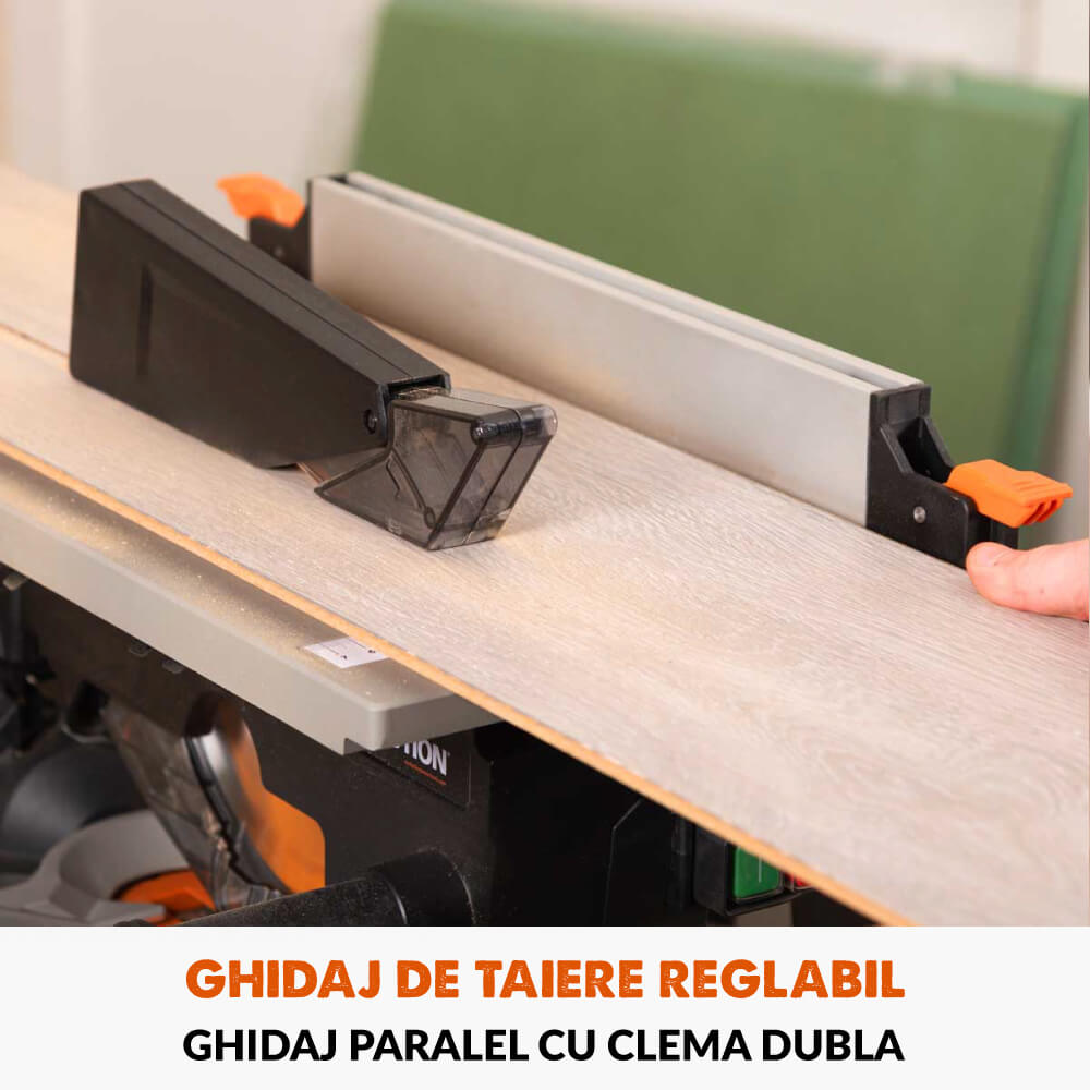 Fierastrau circular combinat cu masa Evolution R210MTS-G2 cu disc de taiere multi-materiale de 210mm, 1500W