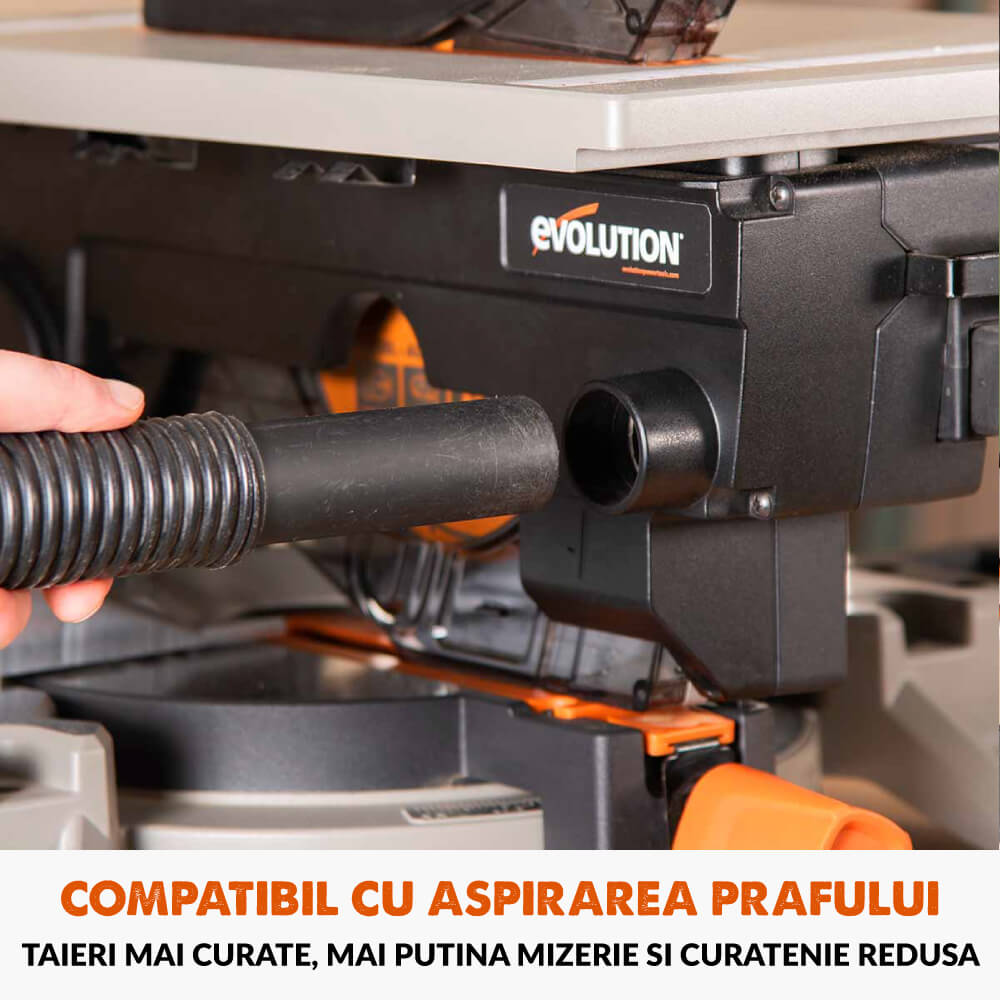 Fierastrau circular combinat cu masa Evolution R210MTS-G2 cu disc de taiere multi-materiale de 210mm, 1500W