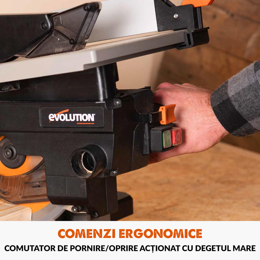 Fierastrau circular combinat cu masa Evolution R210MTS-G2 cu disc de taiere multi-materiale de 210mm, 1500W