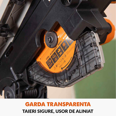 Fierastrau circular combinat cu masa Evolution R210MTS-G2 cu disc de taiere multi-materiale de 210mm, 1500W