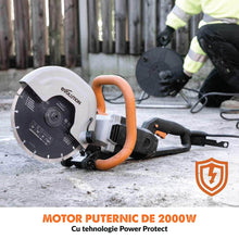 Masina pentru taiat beton, zidarie si piatra 2000W Evolution R255DCT cu disc diamantat de 255mm