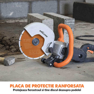Masina pentru taiat beton, zidarie si piatra 2000W Evolution R255DCT cu disc diamantat de 255mm