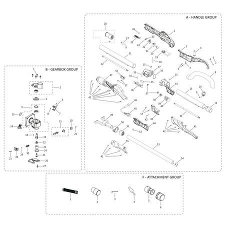 Evolution R255DWS-T Slefuitor pentru gips-carton Piese de schimb (maner)
