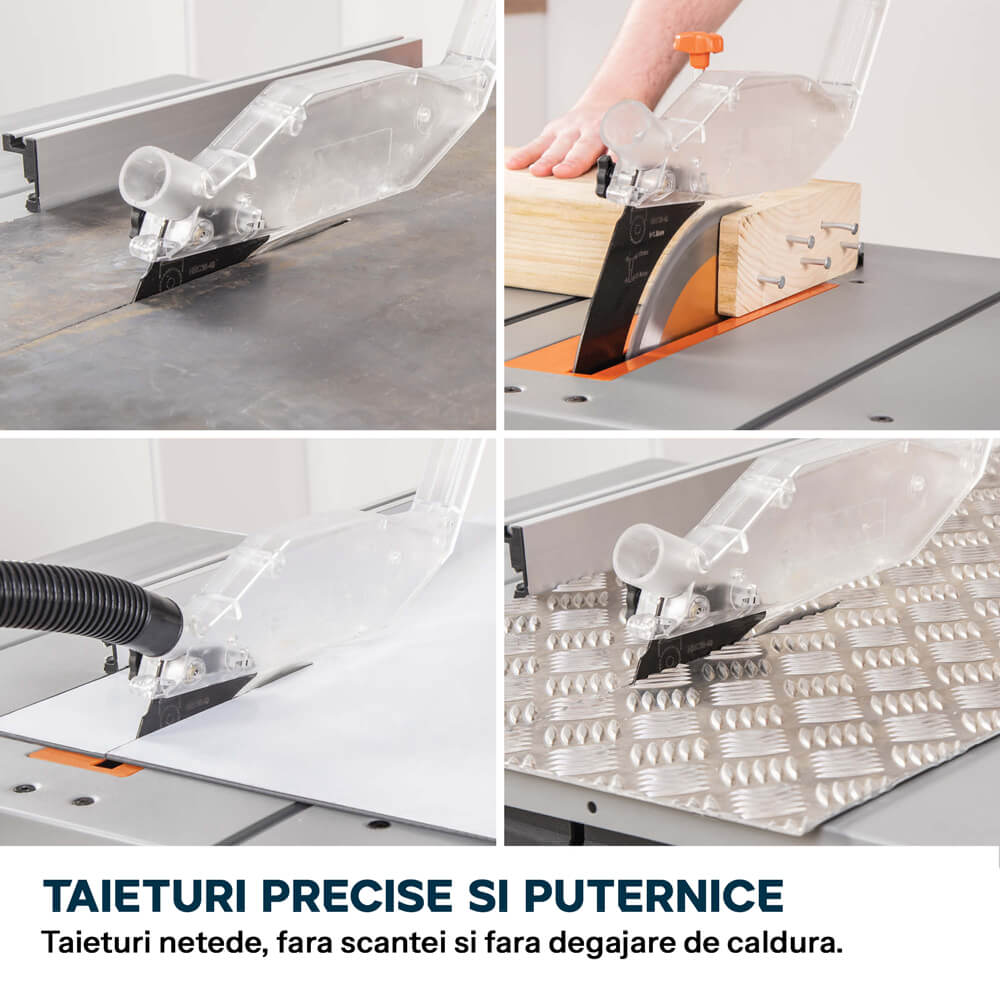 Fierastrau circular cu masa Evolution R255MTS cu disc de taiere multi-materiale de 255mm 1500W